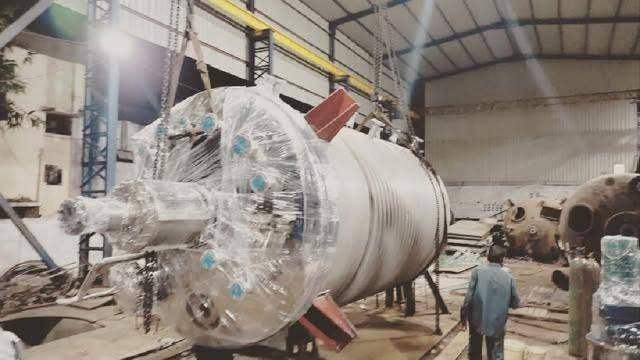 Jacketed SS reactor wrapped and ready for dispatch